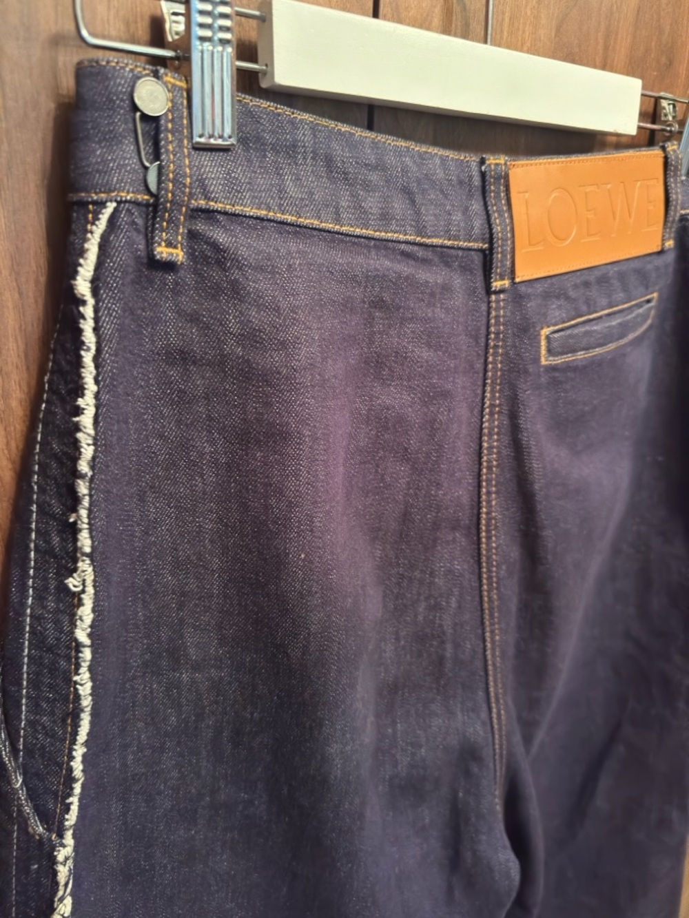 Loewe Indigo Button-Fly High-Rise Denim Pants - Picture 5 of 6